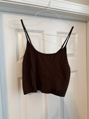 Urban Outfitters Ribbed Cropped Tank Brown Women’s Large Going Out Party Baddie